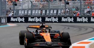 Пиастри най-бърз на тренировката в Маями