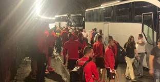 Тежък пътен инцидент с националите в Тбилиси