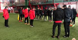 ЦСКА тренира на закрито за мача с Етър