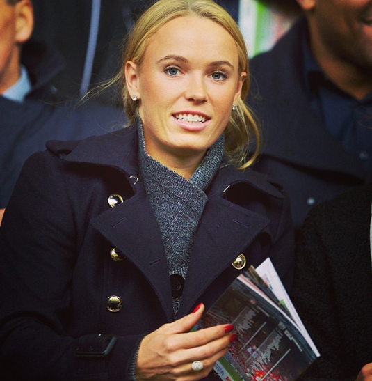 Каролин Возняцки беше на Анфийлд да подкрепи любимия си Ливърпул в събота