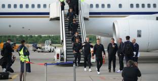 Националният отбор на Англия пристигна в Русия 