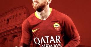 Рома публикува снимка на Меси с фланелката на римския клуб