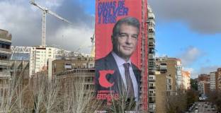 Лапорта издигна свой банер до стадиона на Реал Мадрид