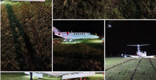 Самолет с Мертенс на борда напусна пистата при кацане