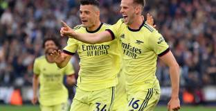 Арсенал си върна четвъртото място след победа над Уест Хем (видео)