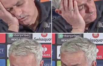 Моуриньо се престори, че заспива, докато репортер му зададе дълъг въпрос на пресконференция 