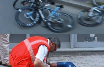 Микел Ланда и Джей Вайн катастрофираха в последните километри на първия етап от Джиро д'Италия. 