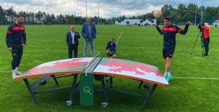 Футболните ни национали се упражниха с текбол (снимки)