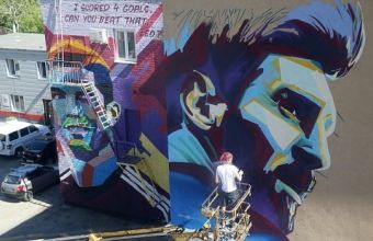 В Казан до графита на Роналдо нарисуваха Меси и текст: 