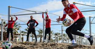 Вратарите на ЦСКА със специална тренировка за издръжливост (видео)