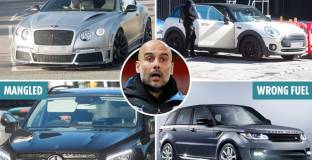 Гуардиола разбил 4 автомобила по време на работата си в Сити