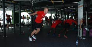 Фитнес тренировка във втория ден от подготовката на ЦСКА