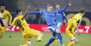 Левски с труден успех над Верея на празния Герена (видео)