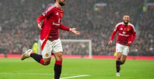 Хетрик на Бруно прати Юнайтед срещу Лион