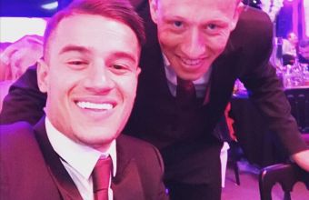 Коутиньо не забрави да поздрави Лукас Лейва за рождения му ден. 