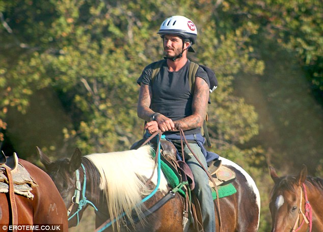 Бекъм реши да се поразходи със семейството си в покрайнините на Лос Анджелис