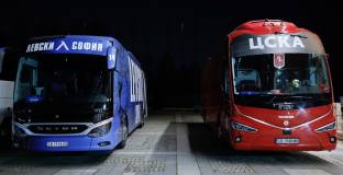 Автобусите на ЦСКА и Левски возят елита на европейския футбол в София