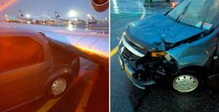 Самолет с играчи на Кайрат се сблъска с автомобил