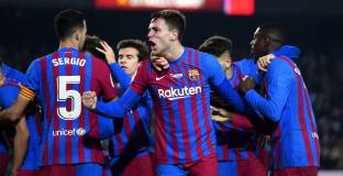 Барса се спаси малко преди края (видео)