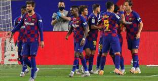 Барса с трудна победа и първо място в Ла Лига