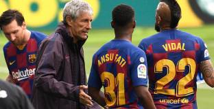 Играчите на Барселона са недоволни от Сетиен в мача със Селта