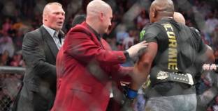 Брок Леснар се появи в UFC и предизвика шампиона