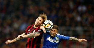 Милан стигна само до точка срещу Сасуоло (видео)