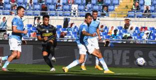 Лацио и Интер си размениха по гол и по един червен картон