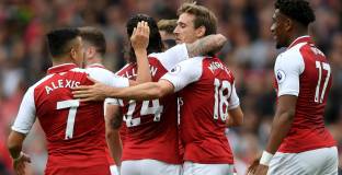 Арсенал без проблеми срещу Брайтън (видео)