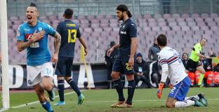 Трудна победа за Наполи, Хамшик с гол за историята (видео)