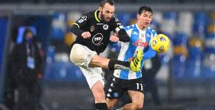 Късен гол донесе успеха на 10 от Специя срещу Наполи (видео)