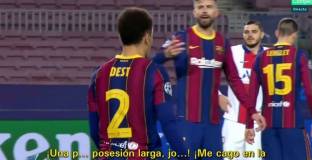 Пике и Гризман се сдърпали по време на мача