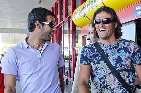 2002 година. Двамата най-успешни треньора в историята на Барса. 