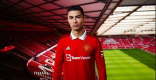  Роналдо участва в презентацията на формата на Ман Юнайтед