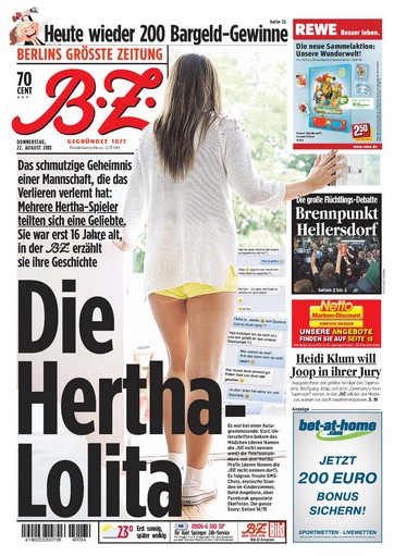 Немският вестник BZ разкри как футболистите на Херта са правили секс с 16-годишно момиче