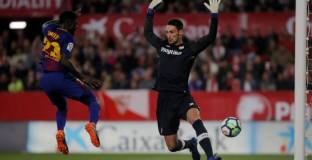 Два гола в края спасиха точката за Барса срещу Севиля