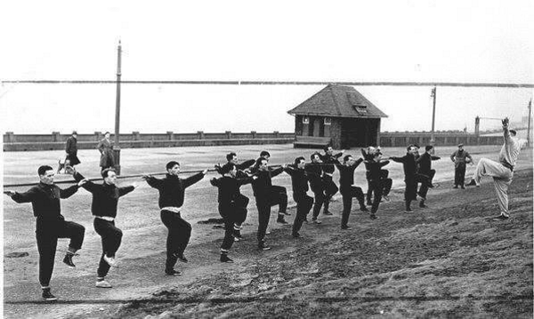 1950 година. Тренировка на Ливърпул. 