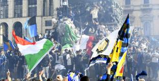 Страхотни празненства в Милано (видео)