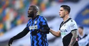 Интер стигна само до точка срещу Удинезе (видео)