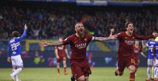 Гол на Де Роси донесе победата на Рома над Сампдория