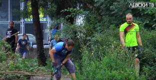 Сините фенове почистиха Герена за евротурнирите (видео)