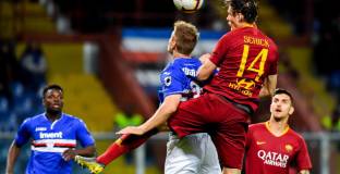 Рома продължава да мечтае за ШЛ след успех над Сампдория 